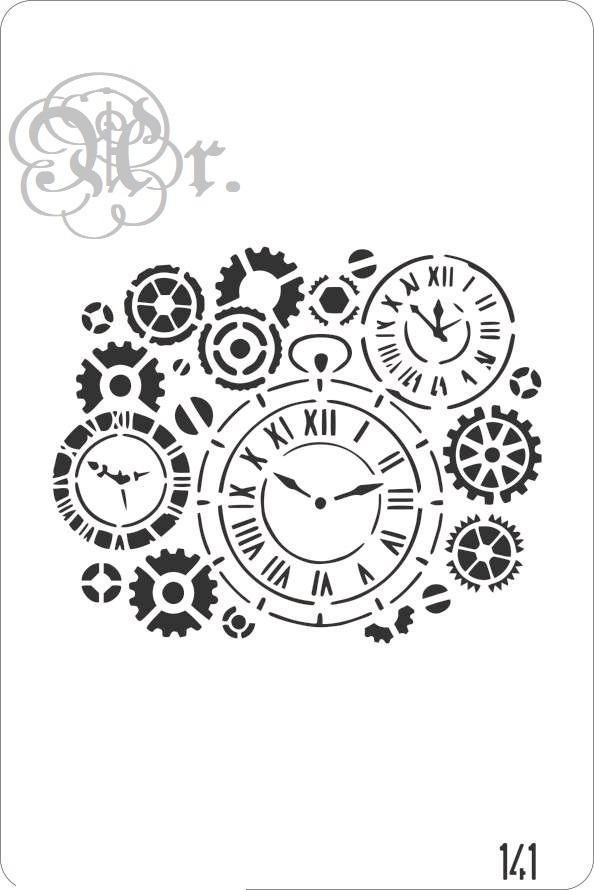 Stencil 20*30 Cm. 141 Relojes