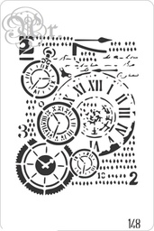 [0848148] Stencil 20*30 Cm. 148 Relojes