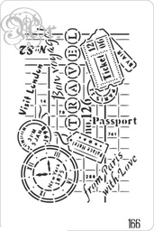 [848166.0] Stencil 20*30 Cm. 166 Travel