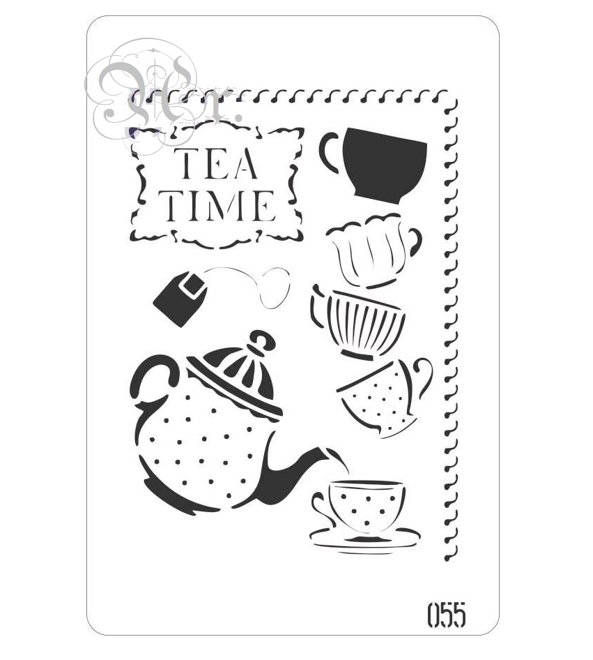 Stencil 20*30 Cm. 055 Tea Time
