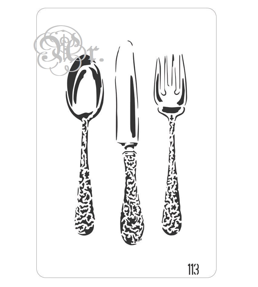 Stencil 20*30 Cm. 113 Cubiertos
