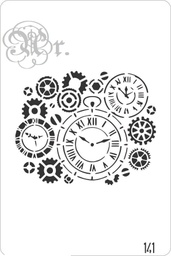 [0848141] Stencil 20*30 Cm. 141 Relojes