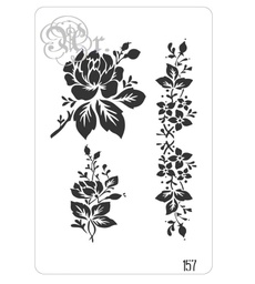 [0848157] Stencil 20*30 Cm. 157 Flores