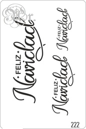 [848222.0] Stencil 20*30 Cm. 222 Feliz Navidad