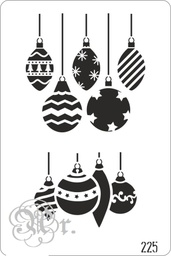 [848225.0] Stencil 20*30 Cm. 225 Bolas Navidad